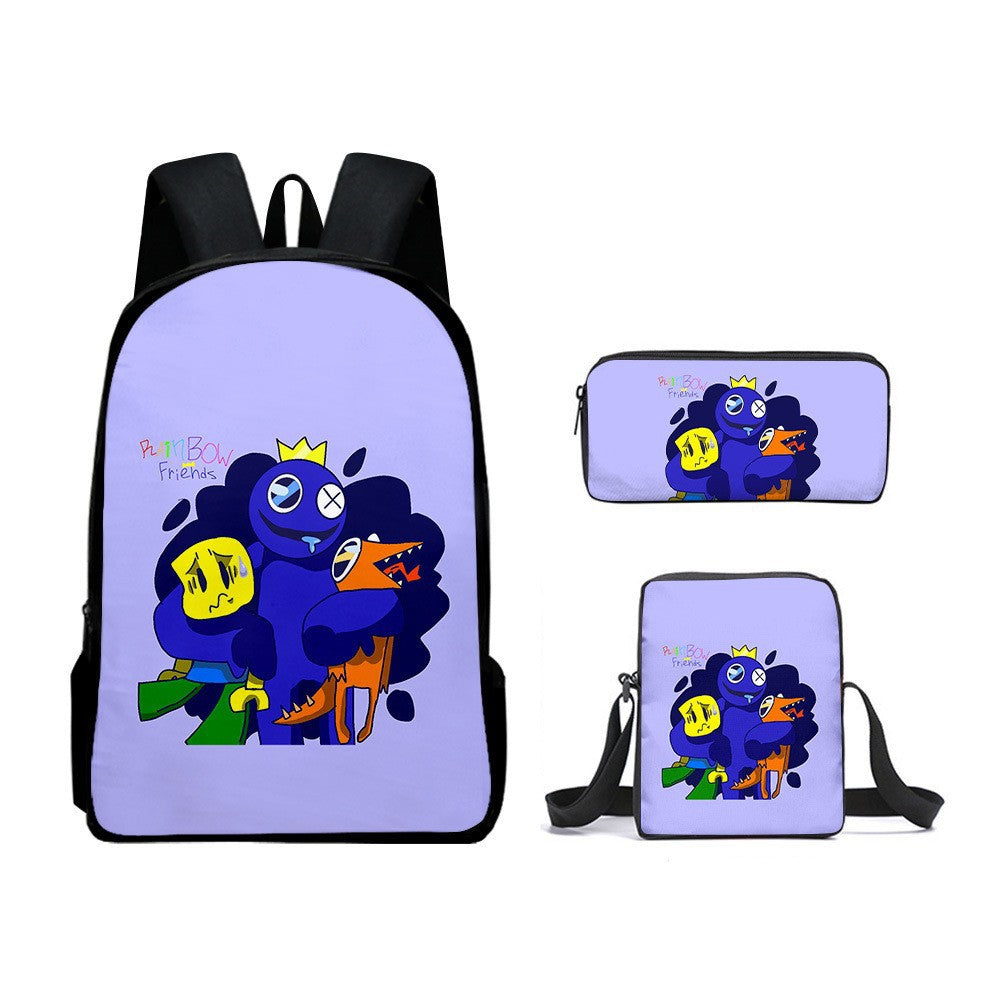 Rainbow Friends Children's Backpack Three-Piece Set