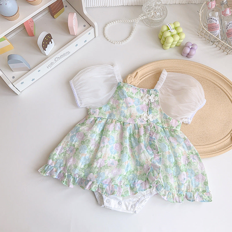 Baby Girl Floral Onesie Dress