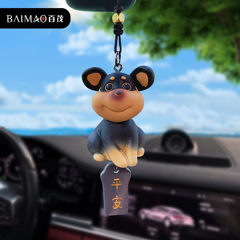 Cartoon Resin Bee Dog Car Pendant Creative Cute and Exquisite Car Pendant Car Pendant Decoration