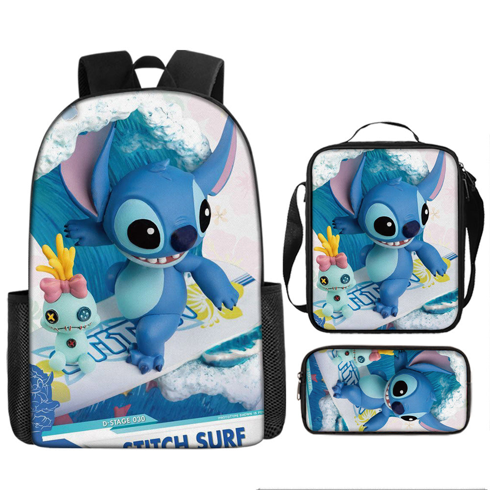 Stitch Children's Backpack Three-Piece Set