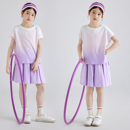 Girls' Dip-Dye Tennis Sporty Two Pieces Set