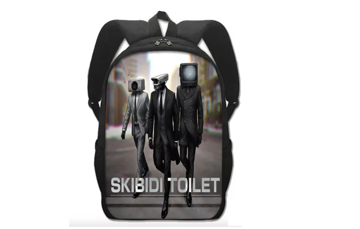 Skibidi Toilet Titan ClockMan TV Man Children's Backpack