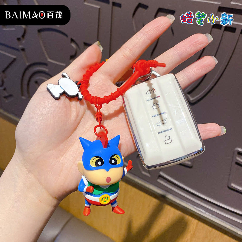 Cross dressing Crayon Shin chan Keychain Female Cute Fashion Couple Accessories Cute Keychain Backpack Pendant