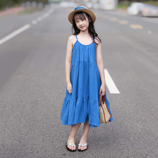 Korean Style Girls' Casual Slip Dress