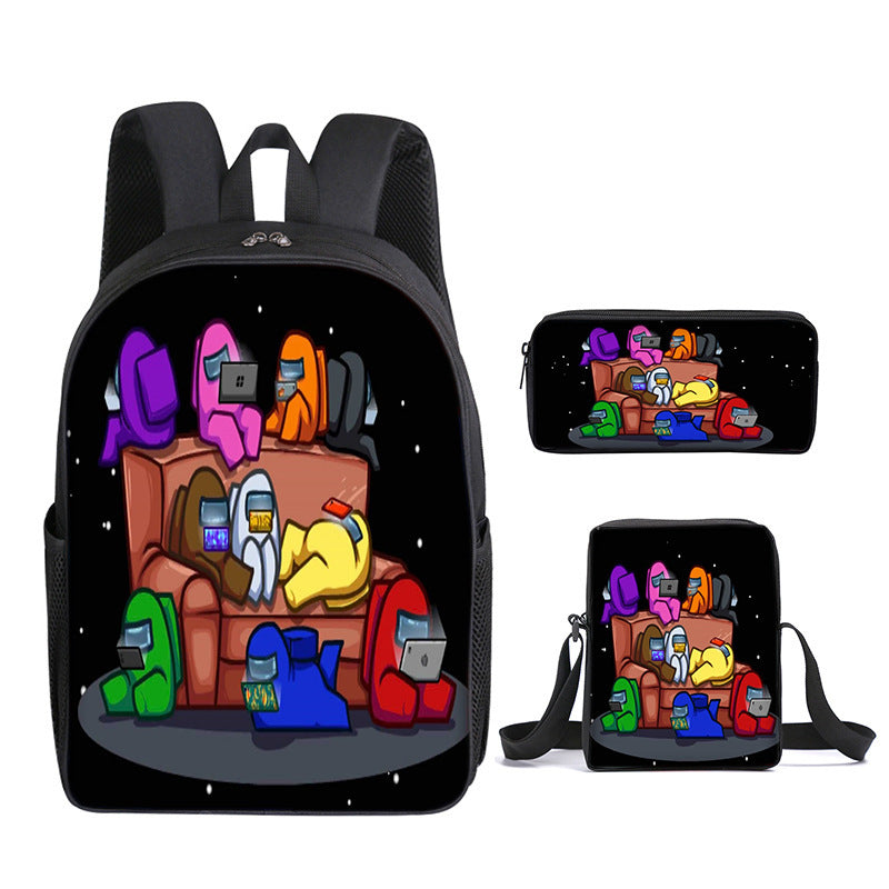 Among Us Children's Backpack Three-Piece Set