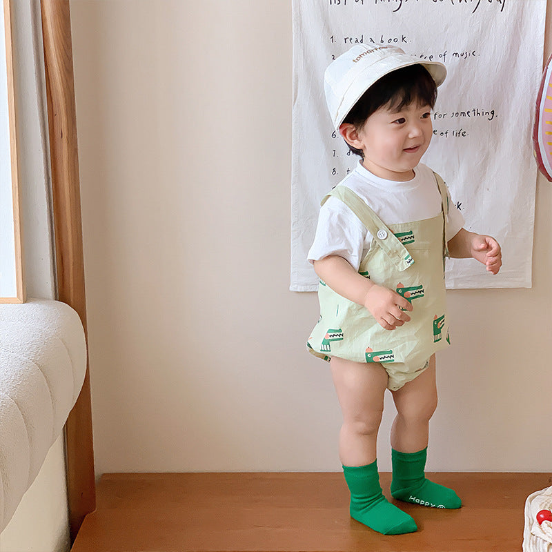 Baby Boy Cartoon Crocodile Two-Piece Set