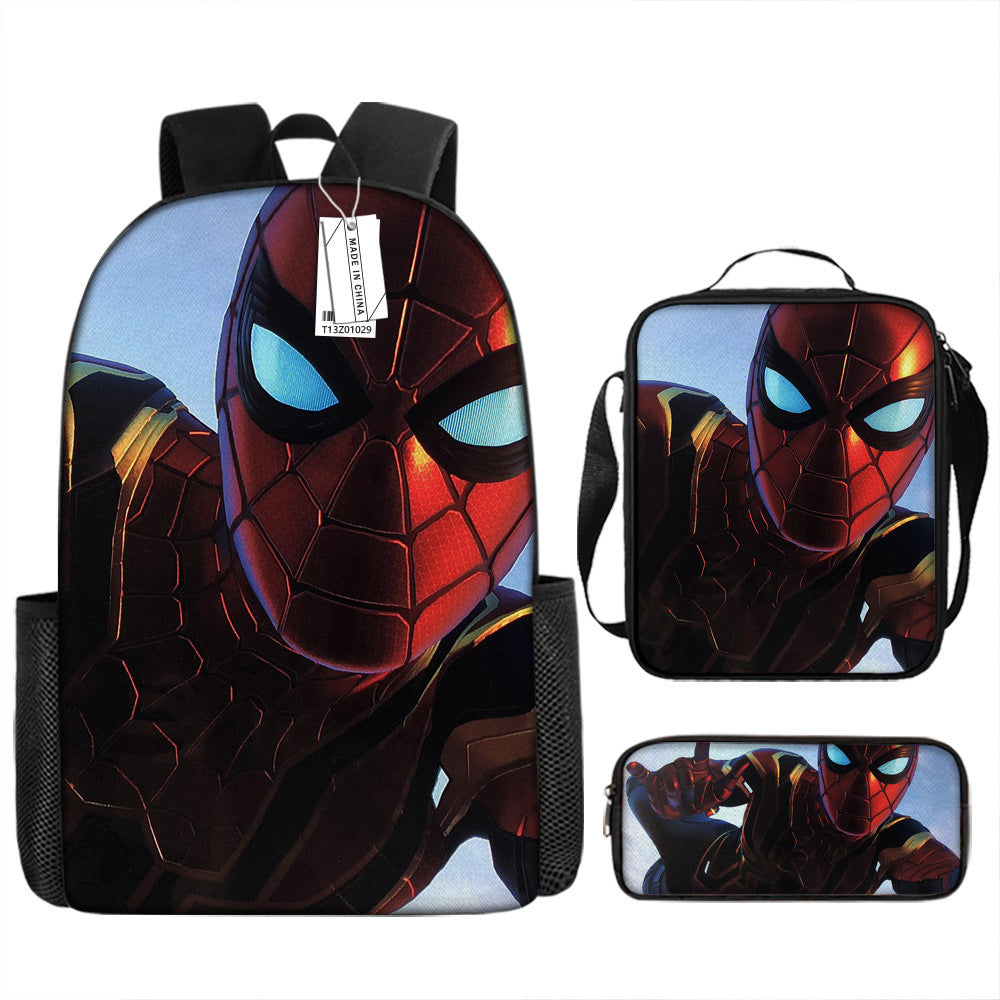 Spider Man Children's Backpack Three-Piece Set