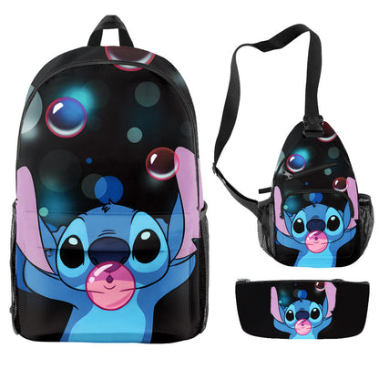 Stitch Children's Backpack Three-Piece Set