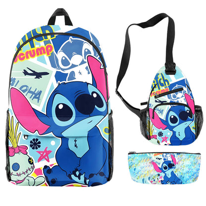 Stitch Children's Backpack Three-Piece Set