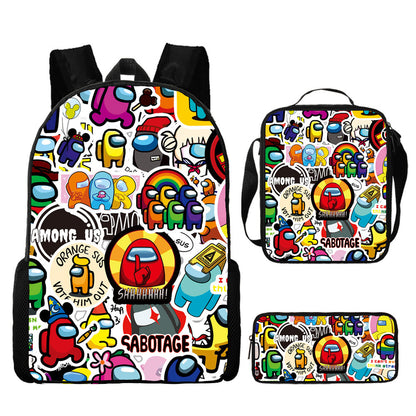 Among Us Children's Backpack Three-Piece Set