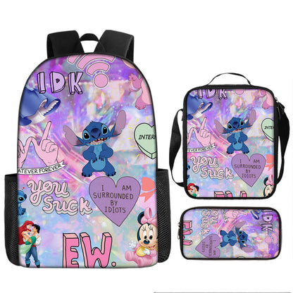 Stitch Children's Backpack Three-Piece Set