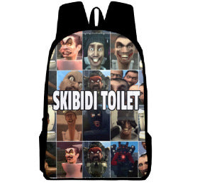 Skibidi Toilet Titan ClockMan TV Man Children's Backpack