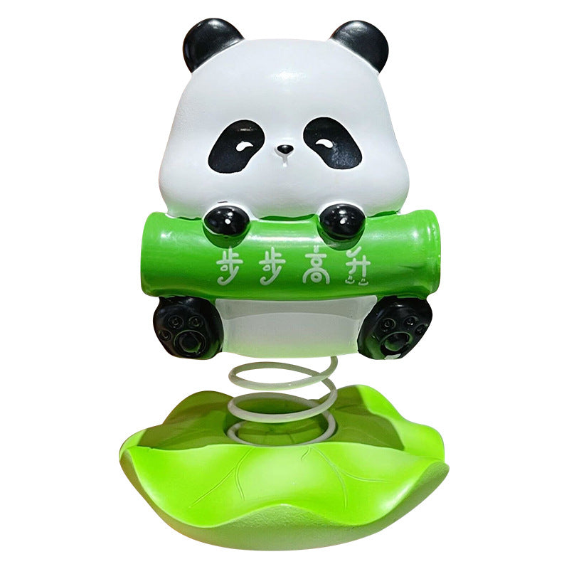 Good luck keeps shaking, happy desktop resin cute pet ornaments, cute pandas, pigs, office workstation decorations