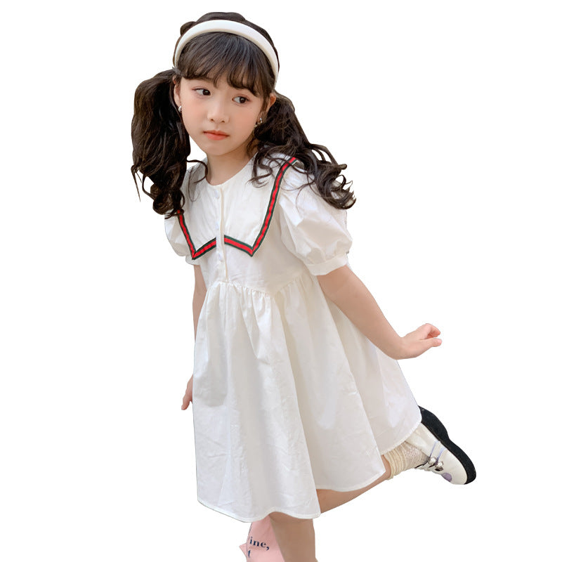 Girls' Preppy Style Sailor Collor Dress