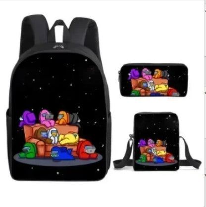 Among Us Children's Backpack Three-Piece Set