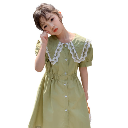 女童韩版休闲衬衫裙