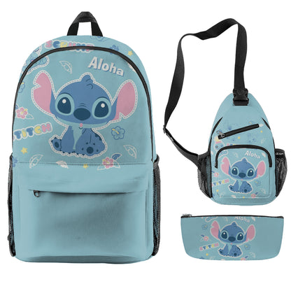 Stitch Children's Backpack Three-Piece Set