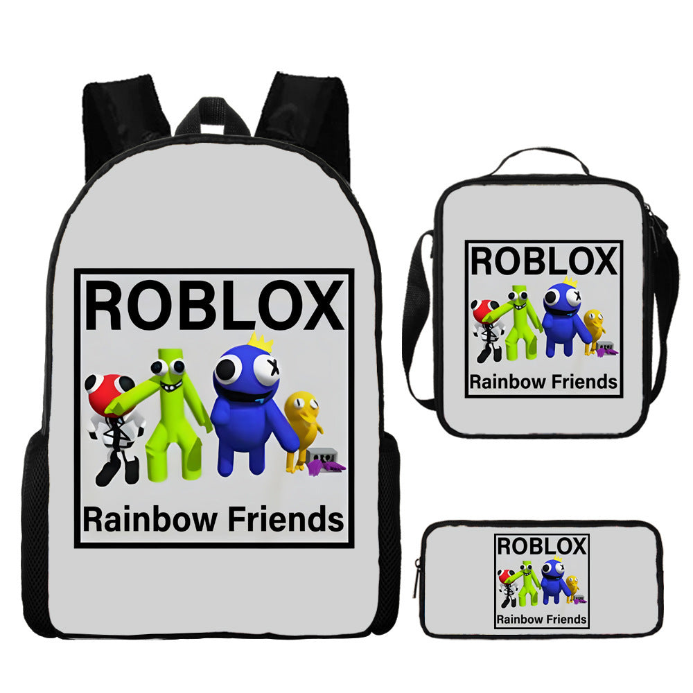 Rainbow Friends Children's Backpack Three-Piece Set