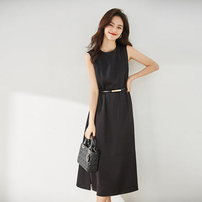 Versatile Sleeveless Layering Round-Neck Maxi Dress