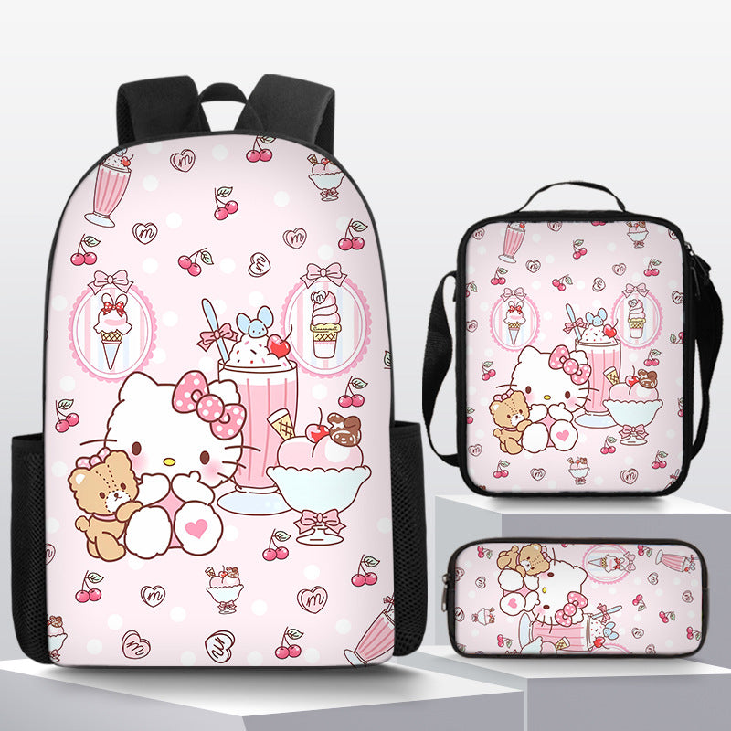 Hello Kitty Children's Backpack Three-Piece Set