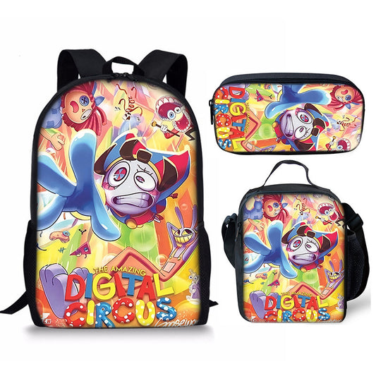 THE AMAZING DIGITAL CIRCUS Children's Backpack Three-Piece Set