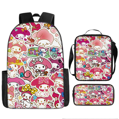 Kuromi Children's Backpack Three-Piece Set