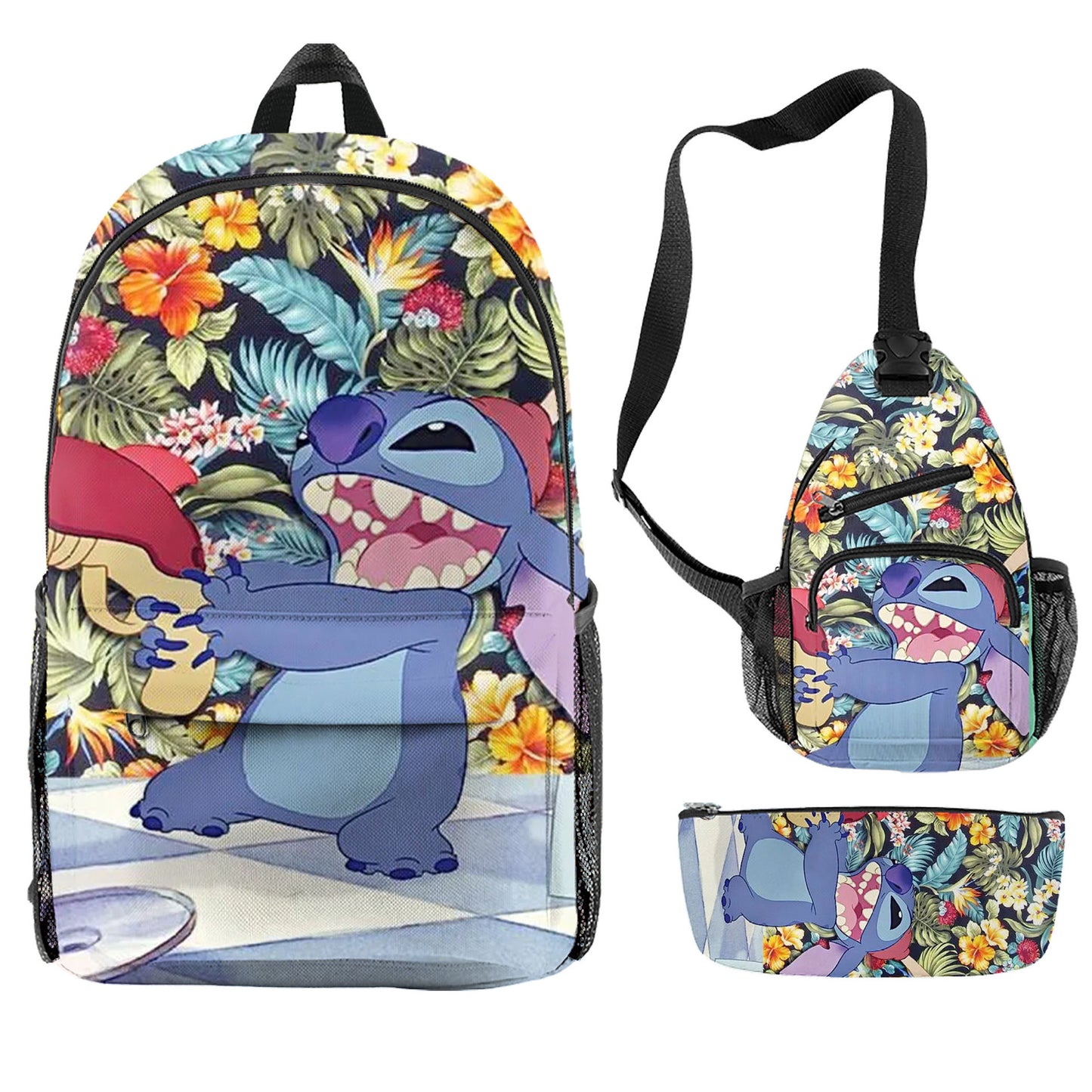 Stitch Children's Backpack Three-Piece Set