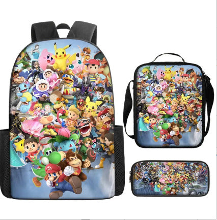 Super Mario Children's Backpack Three-Piece Set