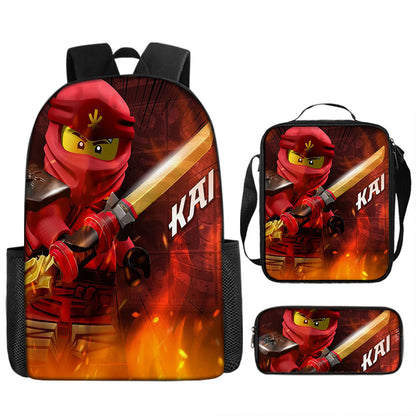 Ninjago Children's Backpack Three-Piece Set