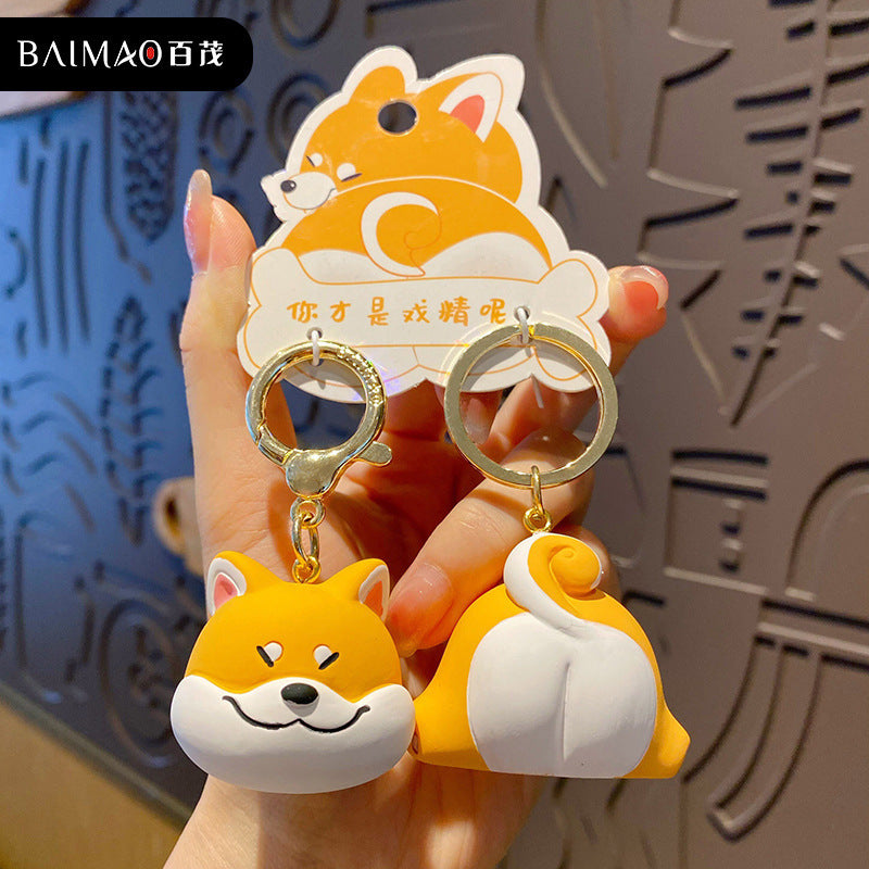 Couple's Chicken Beer Keychain Cute and Exquisite Resin Doll Keychain Pendant Gift