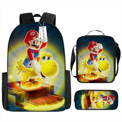 Super Mario Children's Backpack Three-Piece Set