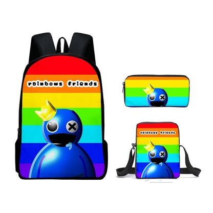 Rainbow Friends Children's Backpack Three-Piece Set