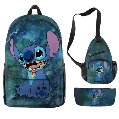 Stitch Children's Backpack Three-Piece Set