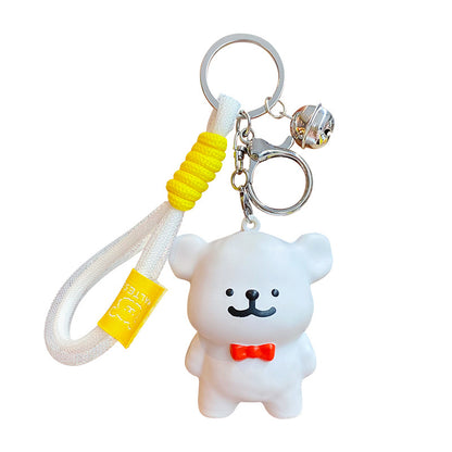 Line Puppy Pinching and Relaxing Toy Keychain Exquisite Cute Puppy Keychain Bag Pendant