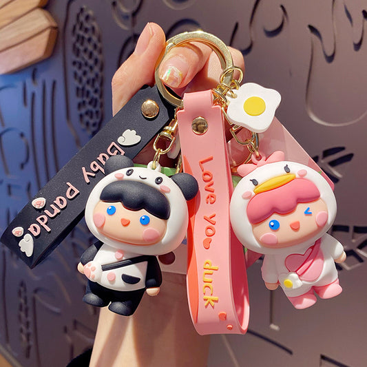 Cute Pet Forest Park Keychain Female Cute Fashion Exquisite Doll Couple Keychain Bag Pendant