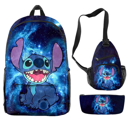 Stitch Children's Backpack Three-Piece Set