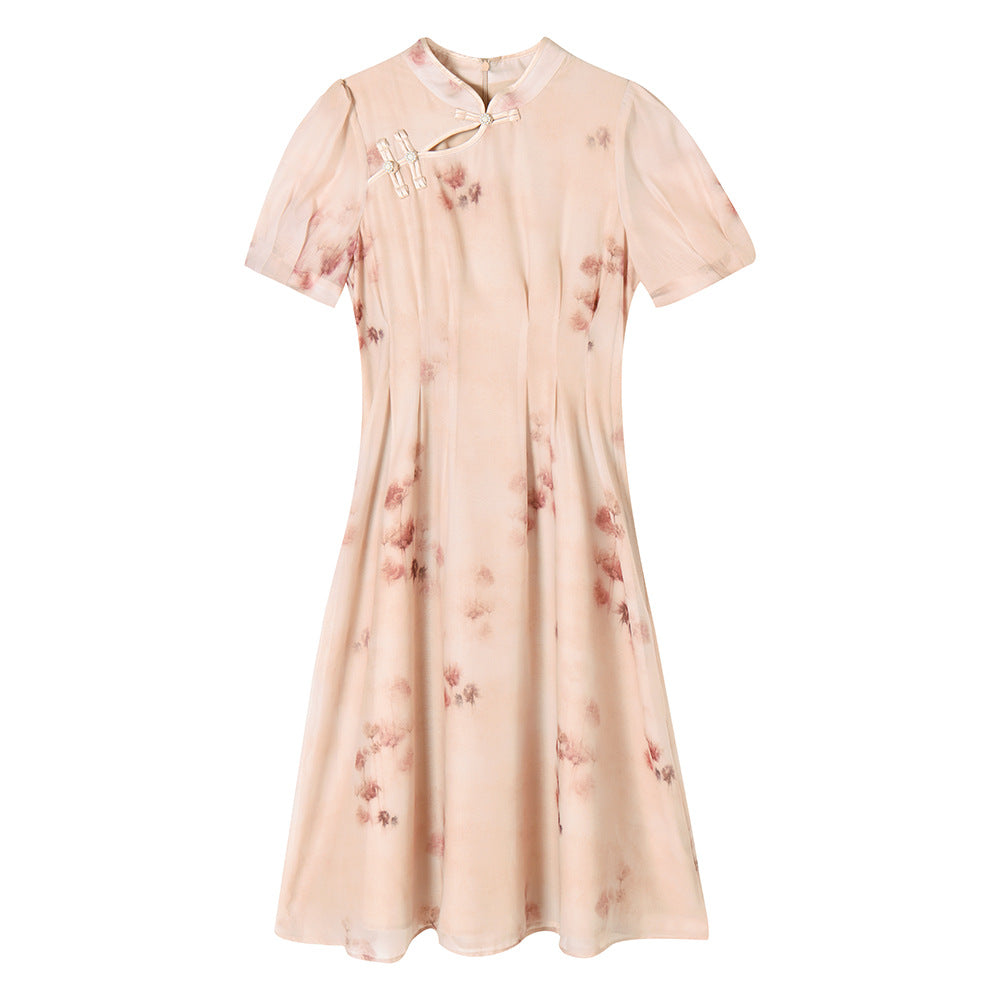 Elegant Vintage Floral Qipao Dress