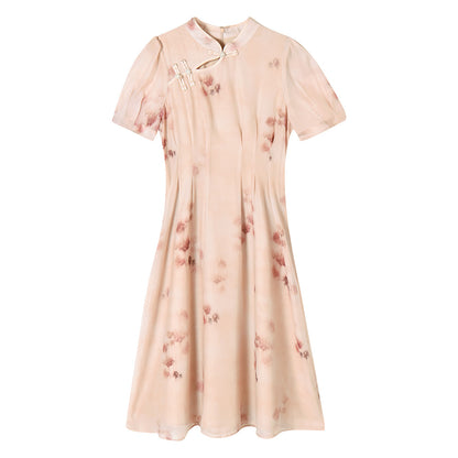 Elegant Vintage Floral Qipao Dress