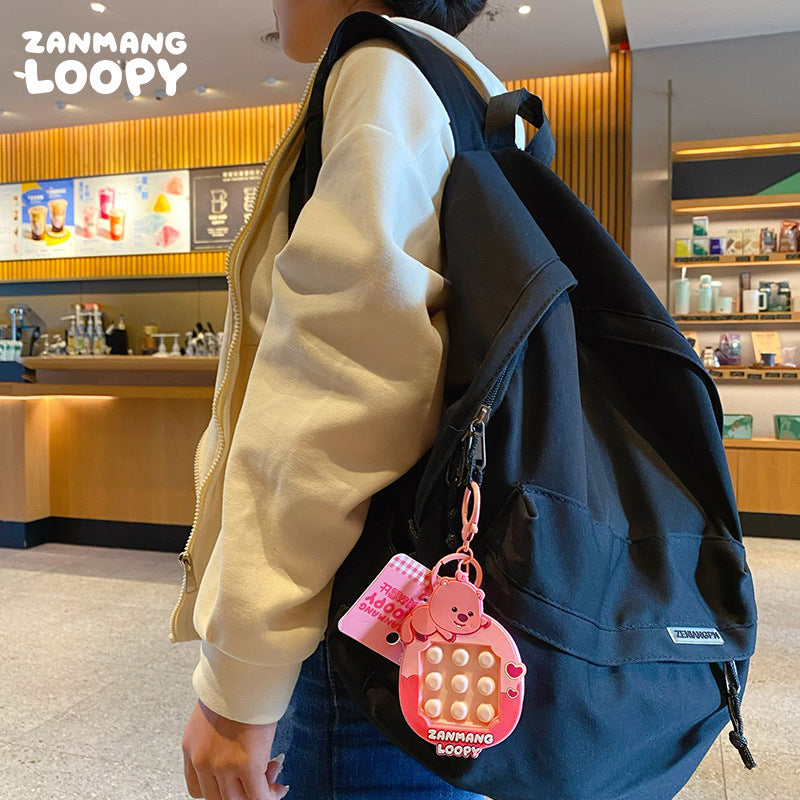 Zanmeng Lubi Fun Function Keychain Cute Loopy Relieve Stress Toy Fashion Backpack Pendant