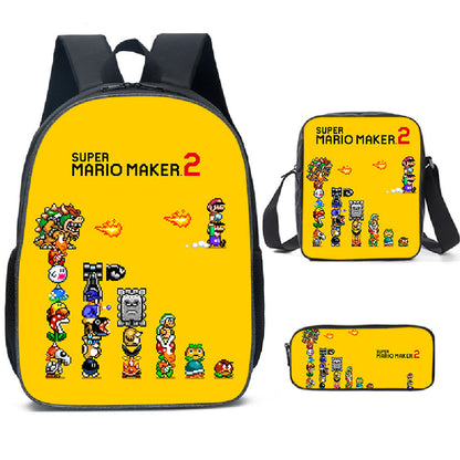 Super Mario Children's Backpack Three-Piece Set