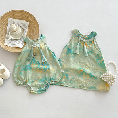 Baby Girl Hanfu Style Onesie/Dress