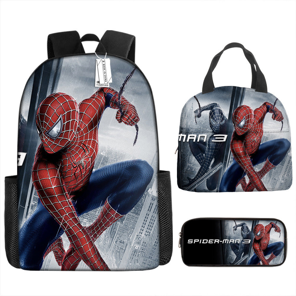 Spider Man Children's Backpack Three-Piece Set