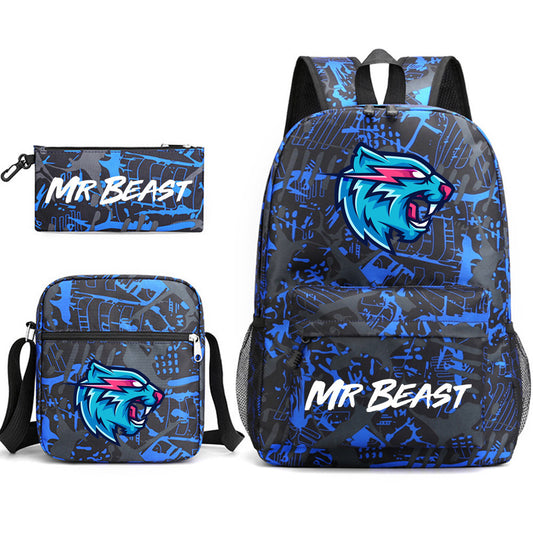 Mr Beast闪电猫儿童背包三件套
