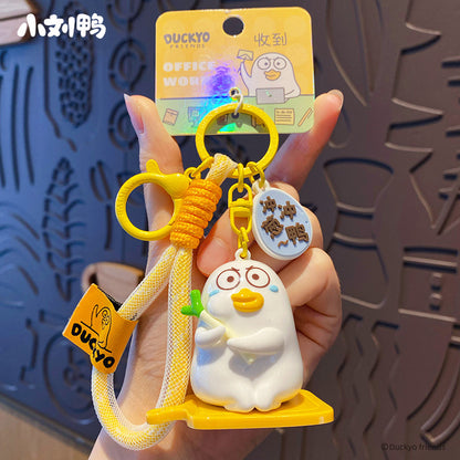 Xiaoliuya worker keychain, cute and creative doll, keychain ring, backpack pendant