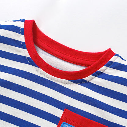 Girls' Striped Short Sleeve T-shirt