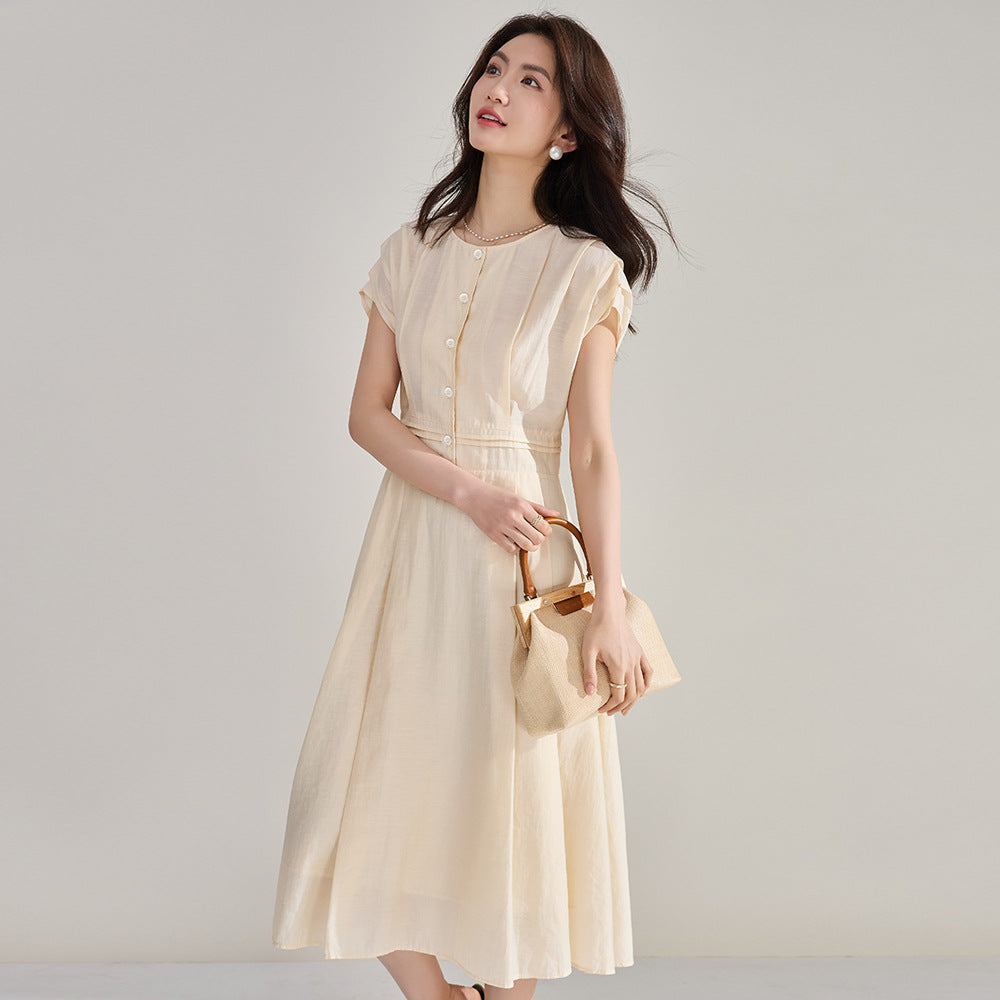 Radiant Charm French Midi Dress