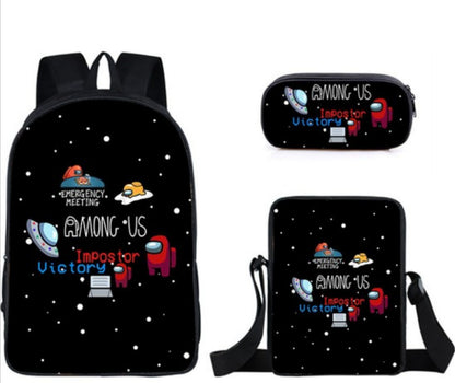 Among Us Children's Backpack Three-Piece Set