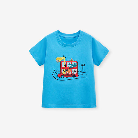 Cartoon Boy's Cotton T-shirt