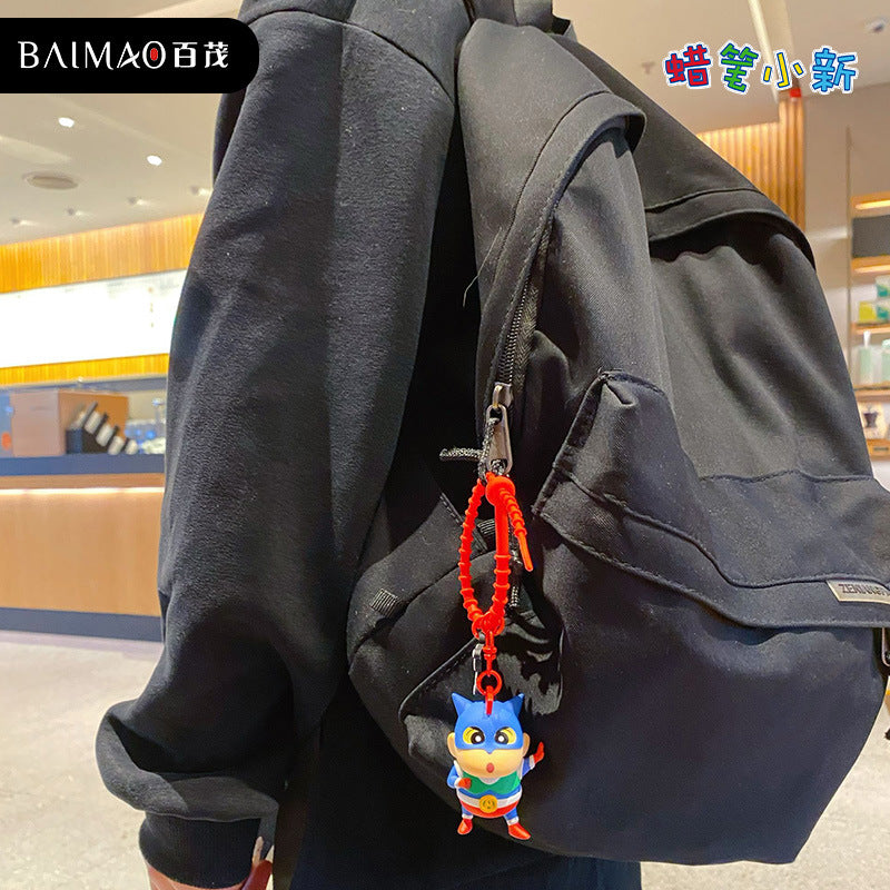 Cross dressing Crayon Shin chan Keychain Female Cute Fashion Couple Accessories Cute Keychain Backpack Pendant