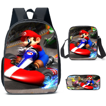 Super Mario Children's Backpack Three-Piece Set